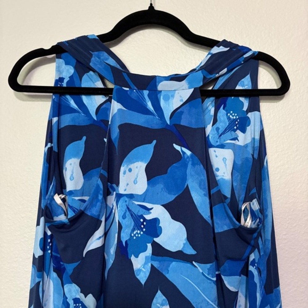 NWT Tommy Bahama Dress Sandy Seasides Bright Floral Sleeveless Large Maxi Beach - Picture 5 of 12